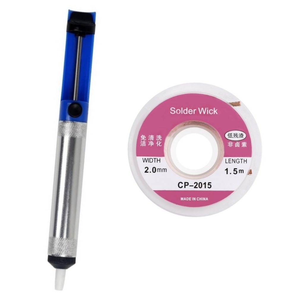 Aluminum Desoldering Pump Vacu - đánh giá và giá Solder Wick Braid