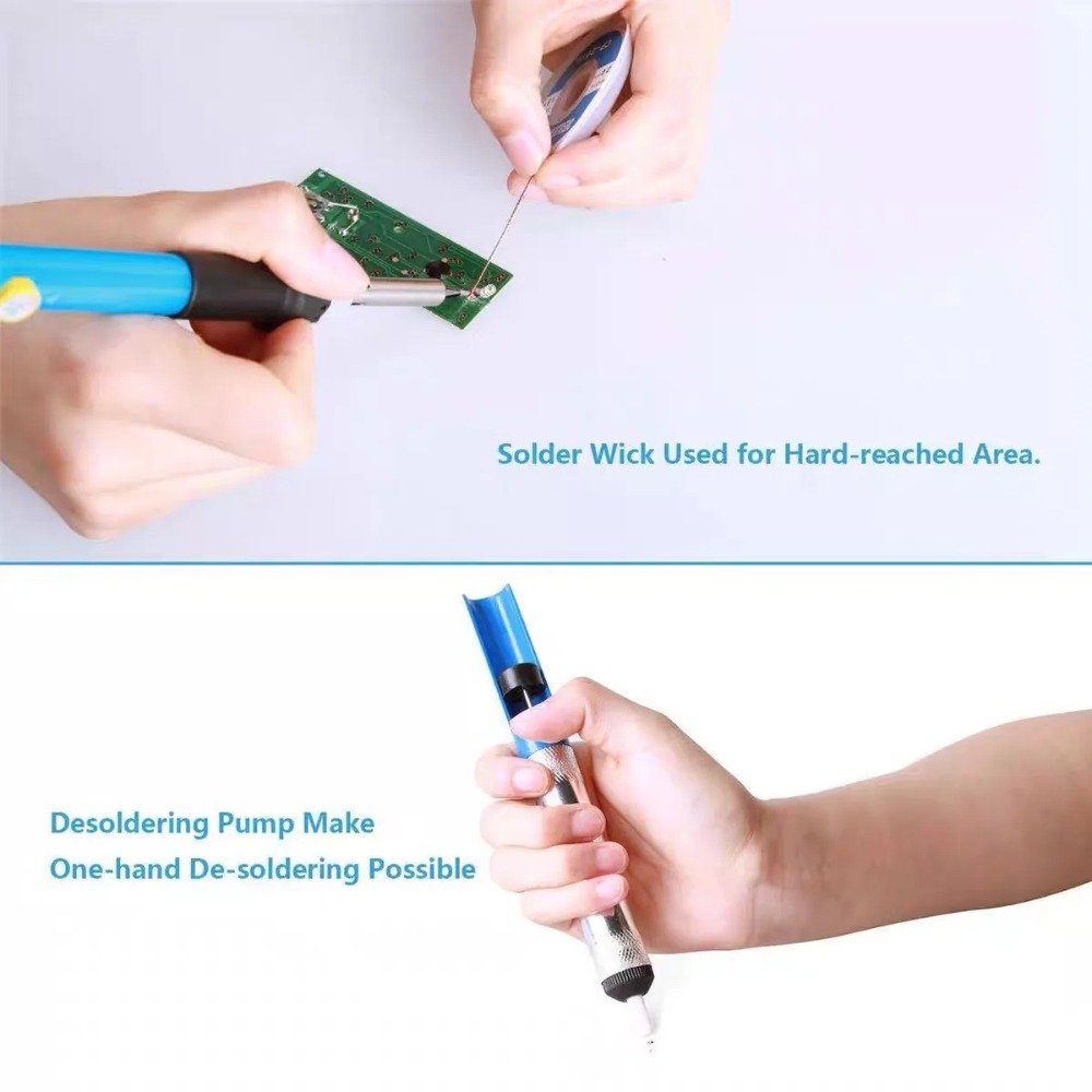 Aluminum Desoldering Pump Vacu - đánh giá và giá Solder Wick Braid
