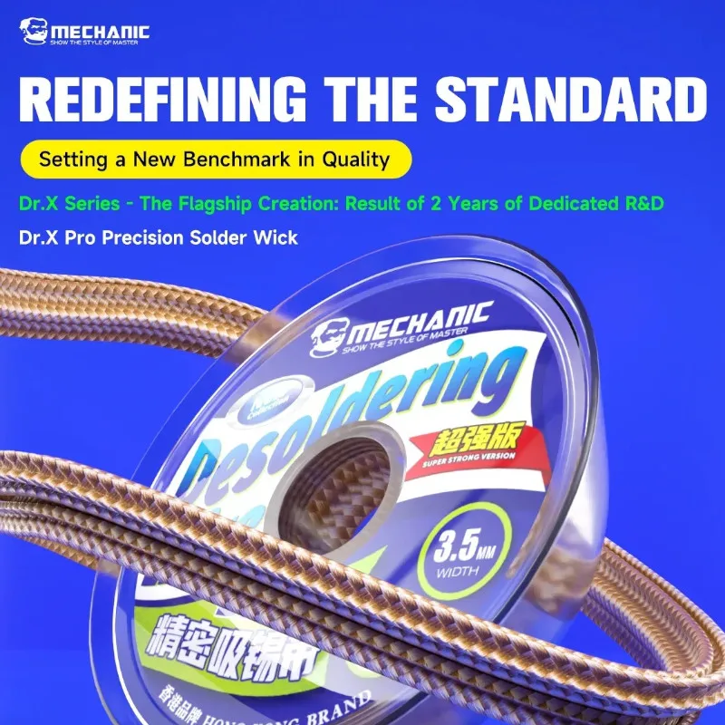 MECHANIC Dr.X Pro Desoldering  - đánh giá và giá Solder Wick Braid