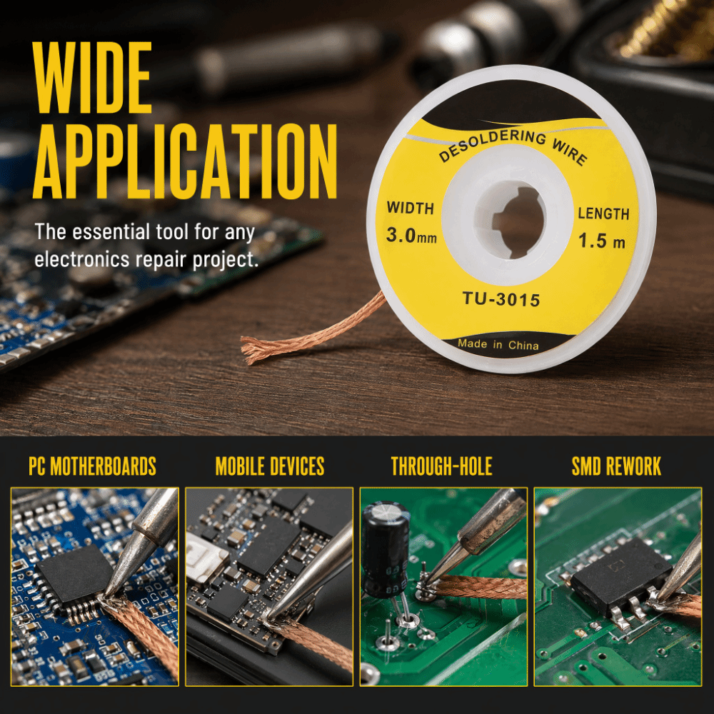 1.5m Length Desoldering Braid  - đánh giá và giá Solder Wick Braid
