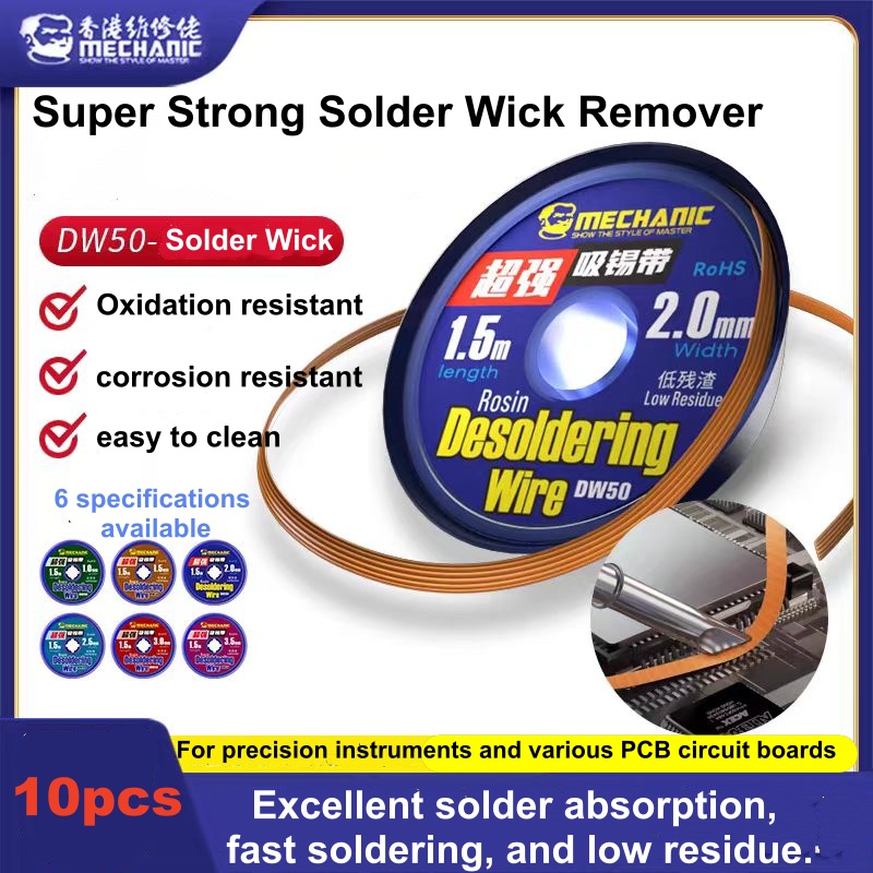 10pcs High Purity Copper Solde - đánh giá và giá Solder Wick Braid